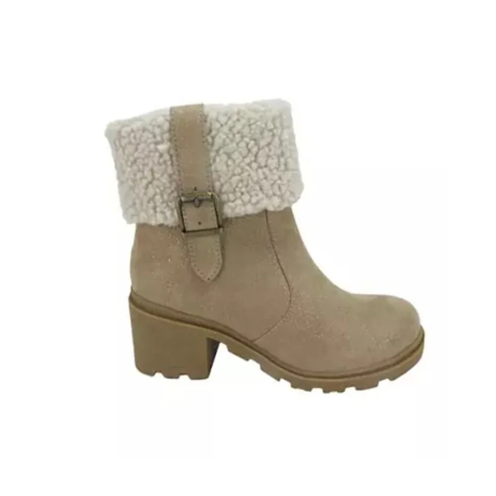 Jellypop Chimney Shearling Sherpa Boots Booties Size 4 Girls New
